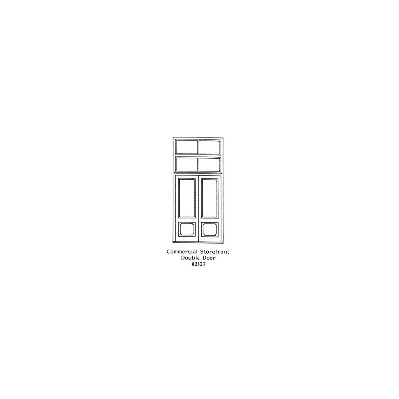GRANDT LINE 3627 - COMMERCIAL STOREFRONT DOUBLE DOOR - O SCALE