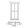 GRANDT LINE 3706 - STATION WINDOW - 4 PANE - 30" x 69" - O SCALE