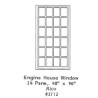 GRANDT LINE 3712 - ENGINE HOUSE WINDOW - 24 PANE - 48" x 96" - O SCALE