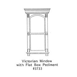 GRANDT LINE 3733 - VICTORIAN WINDOW WITH FLAT PEDIMENT - O SCALE