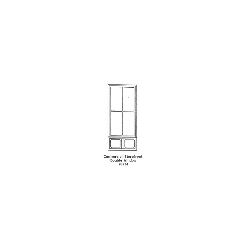 GRANDT LINE 3734 - COMMERCIAL STOREFRONT DOUBLE WINDOW - O SCALE