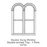 GRANDT LINE 3744 - DOUBLE HUNG WINDOWS - DOUBLE ARCHED - 4 PANE - O SCALE