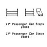 GRANDT LINE 3818 - 21" PASSENGER CAR STEPS - O SCALE