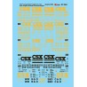 MICROSCALE DECAL 60-504 - CSX FREIGHT CARS - N SCALE