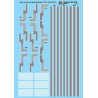 MICROSCALE DECAL 60-618 - NEW YORK CENTRAL DIESEL LOCOMOTIVE STRIPES - N SCALE