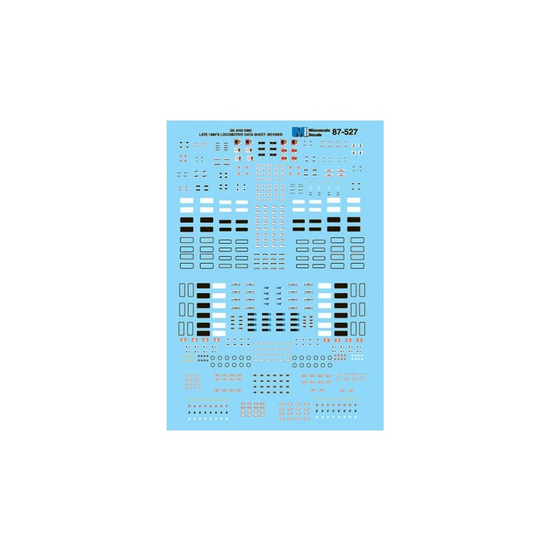 MICROSCALE DECAL 60-527 - MODERN DIESEL DATA - N SCALE