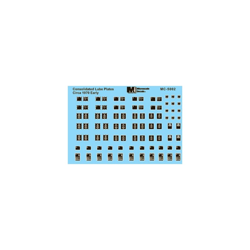 MICROSCALE DECAL 60-5002 - COTS SINGLE PANELS 1970+ - N SCALE