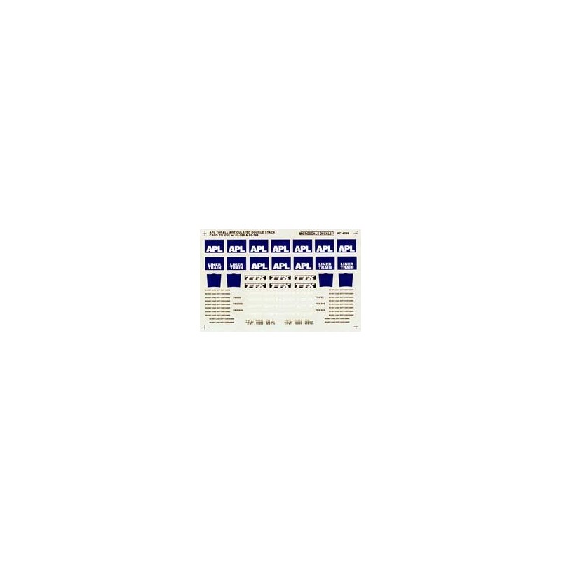 MICROSCALE DECAL MC-4096 - AMERICAN PRESIDENT LINE DOUBLE STACK CARS - HO SCALE