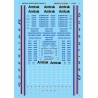 MICROSCALE DECAL 87-867 - AMTRAK SUPERLINER PASSENGER CARS - HO SCALE
