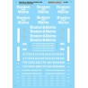 MICROSCALE DECAL 87-934 - BOSTON & MAINE DIESEL LOCOMOTIVES - HO SCALE