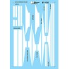 MICROSCALE DECAL 87-1192 - BOSTON & MAINE DIESEL LOCOMOTIVE STRIPES - HO SCALE
