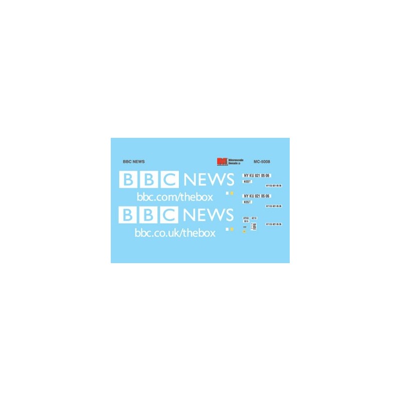 MICROSCALE DECAL MC-5008 - BBC.COM CONTAINERS - HO SCALE