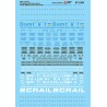 MICROSCALE DECAL 87-1385 - BRITISH COLUMBIA RAILWAY  / DOMTAR CENTERBEAM FLATS - HO SCALE