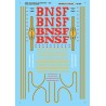 MICROSCALE DECAL 87-979 - BURLINGTON NORTHERN SANTA FE DIESEL LOCOMOTIVES - HO SCALE