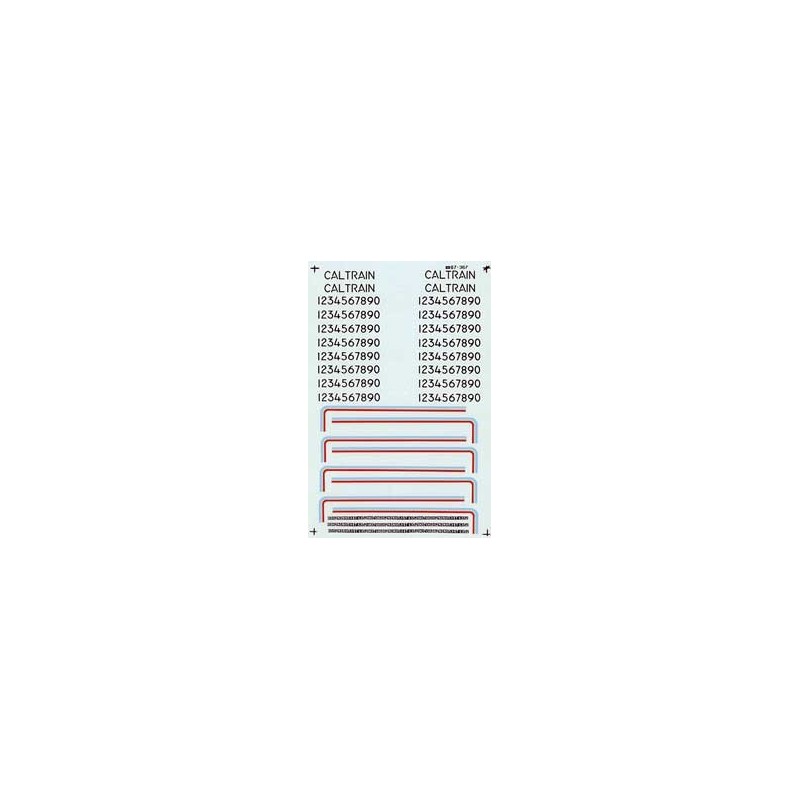 MICROSCALE DECAL 87-367NOS - CAL-TRAIN DIESEL LOCOMOTIVES - HO SCALE