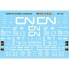 MICROSCALE DECAL MC-4121 - CANADIAN NATIONAL GONDOLA - HO SCALE