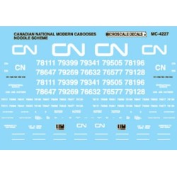 MICROSCALE DECAL MC-4227 - CANADIAN NATIONAL STEEL CABOOSES - HO SCALE