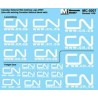 MICROSCALE DECAL MC-5007 - CANADIAN NATIONAL WWW.CN.CA LOGOS - WHITE - HO SCALE