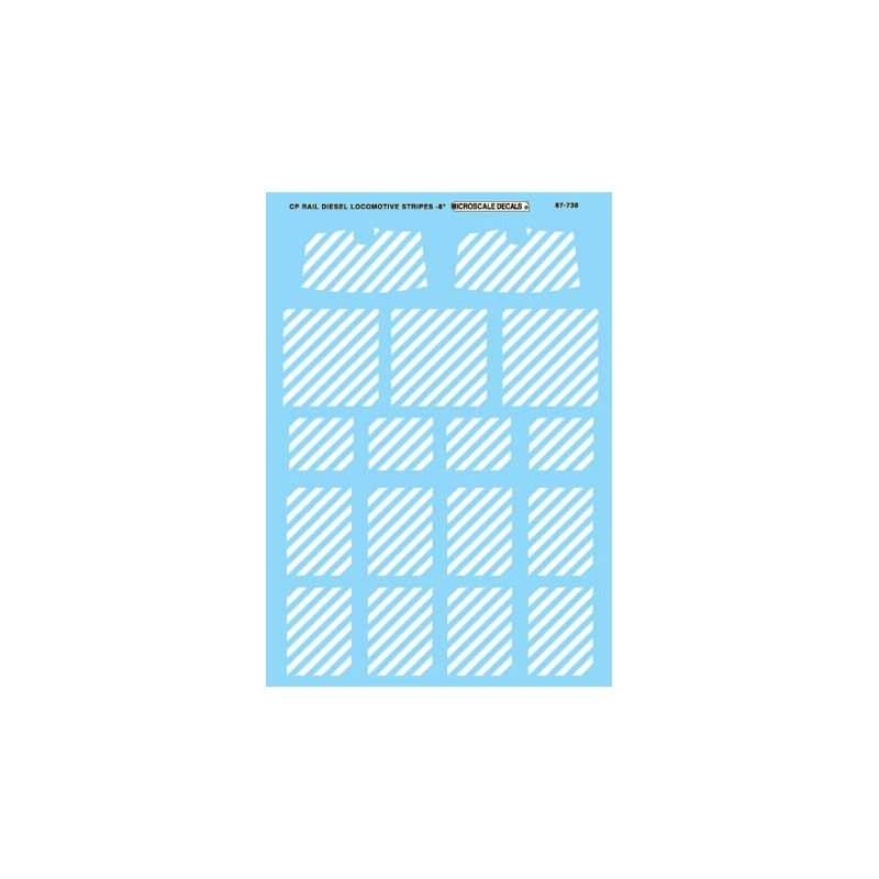 MICROSCALE DECAL 87-738 - CANADIAN PACIFIC DIESEL LOCOMOTIVE STRIPES - HO SCALE