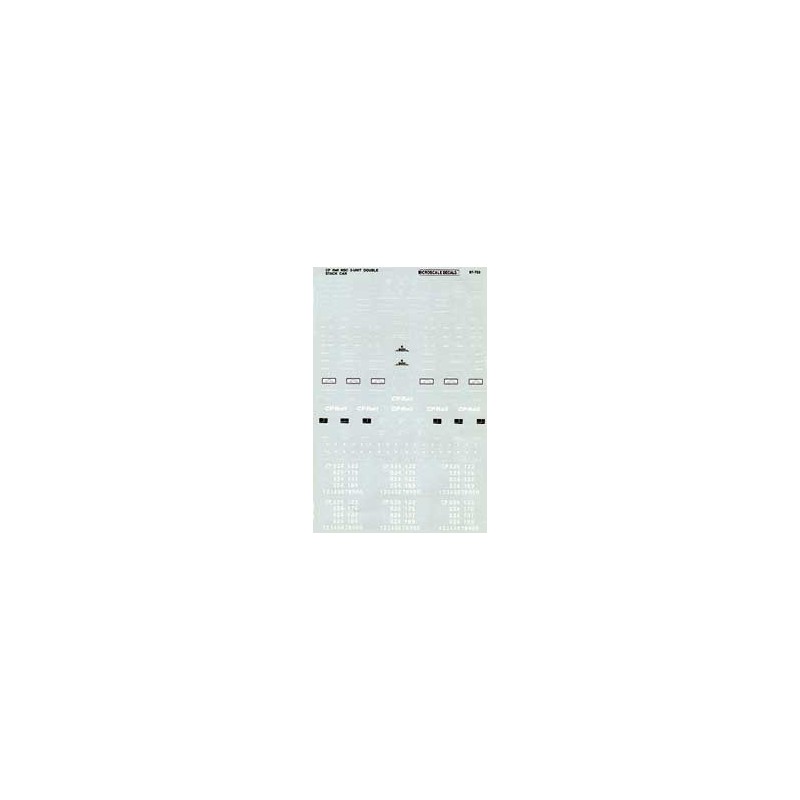 MICROSCALE DECAL 87-753 - CANADIAN PACIFIC DOUBLE STACK CARS - HO SCALE