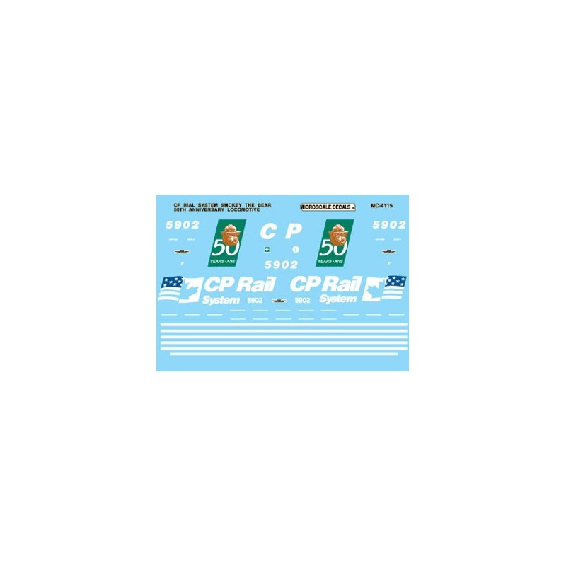 MICROSCALE DECAL MC-4115 - CANADIAN PACIFIC DIESEL LOCOMOTIVES - HO SCALE