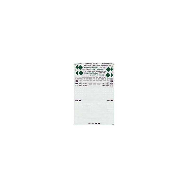 MICROSCALE DECAL 87-809 - CANADIAN POTASH COVERED HOPPERS - HO SCALE