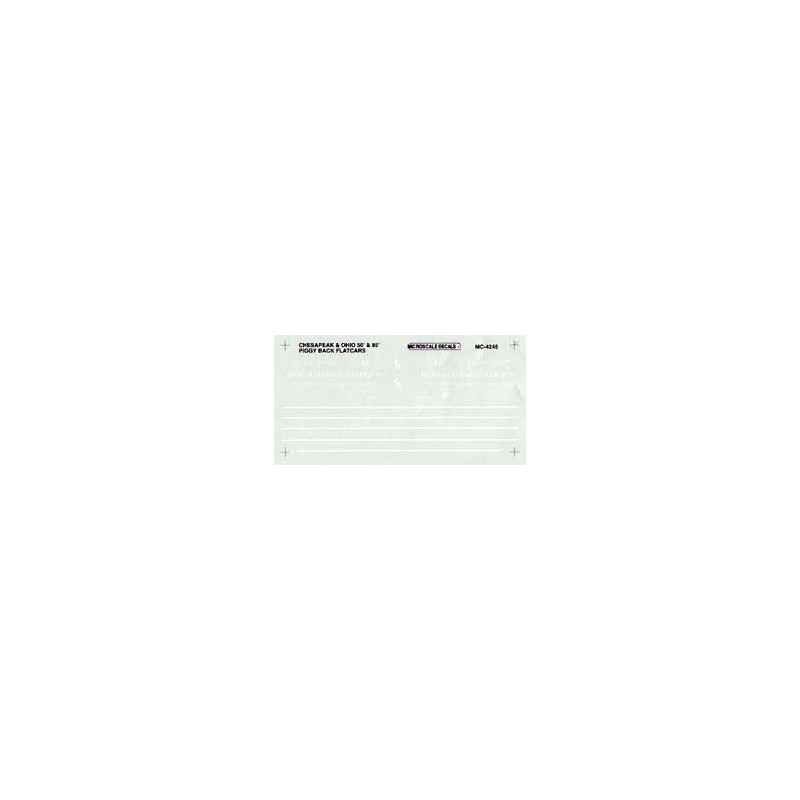 MICROSCALE DECAL MC-4245 - CHESAPEAKE & OHIO FLAT CARS - HO SCALE