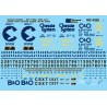MICROSCALE DECAL MC-4325 - CHESSIE SYSTEM COVERED HOPPERS - HO SCALE