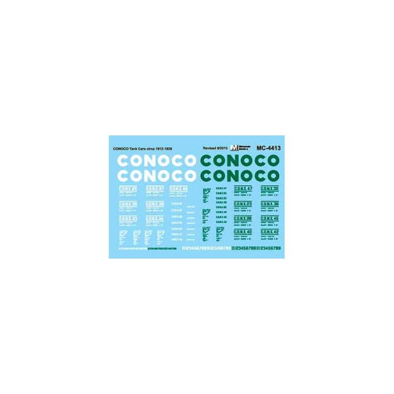 MICROSCALE DECAL MC-4413 - CONOCO TANK CARS - HO SCALE