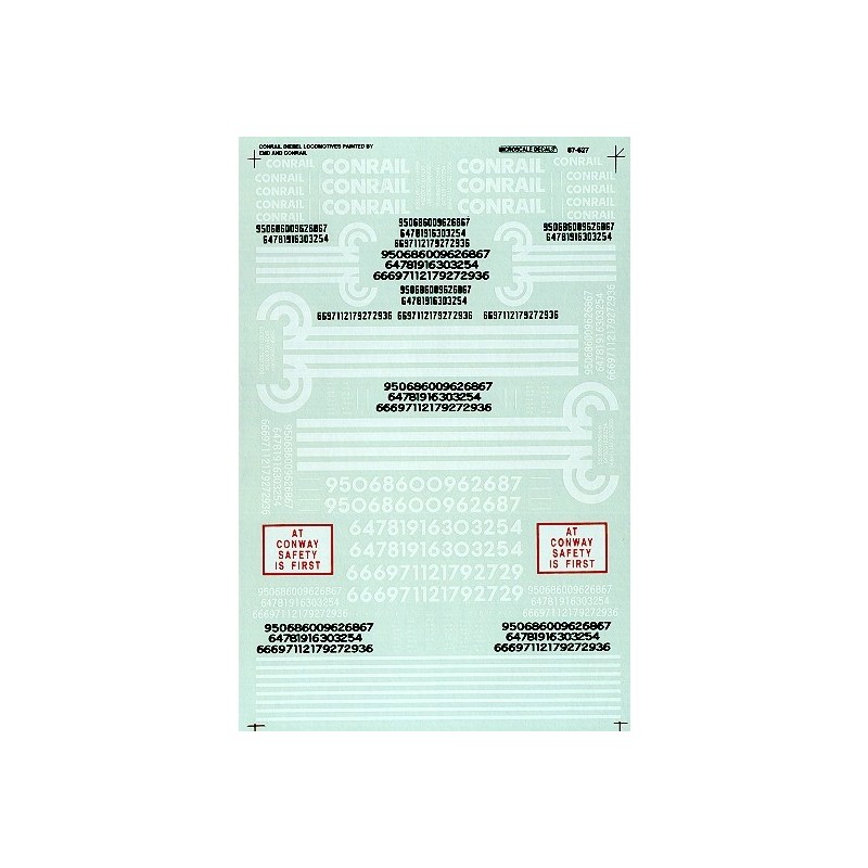 MICROSCALE DECAL 87-627 - CONRAIL DIESEL LOCOMOTIVES - HO SCALE