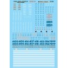 MICROSCALE DECAL 87-628 - CONRAIL DIESEL LOCOMOTIVE DATA & STRIPES - HO SCALE