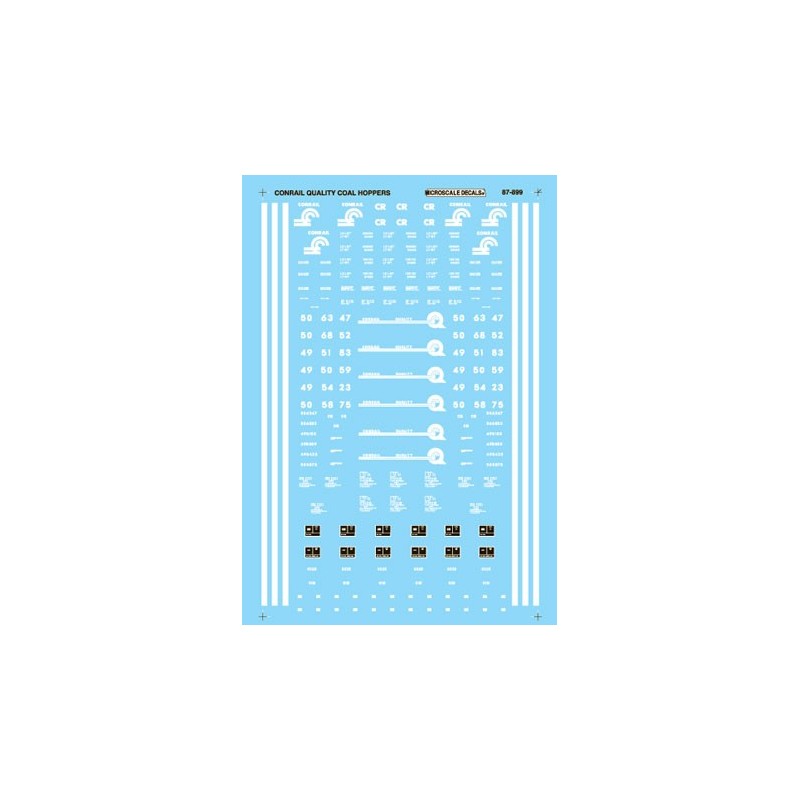 MICROSCALE DECAL 87-899 - CONRAIL HOPPERS - HO SCALE