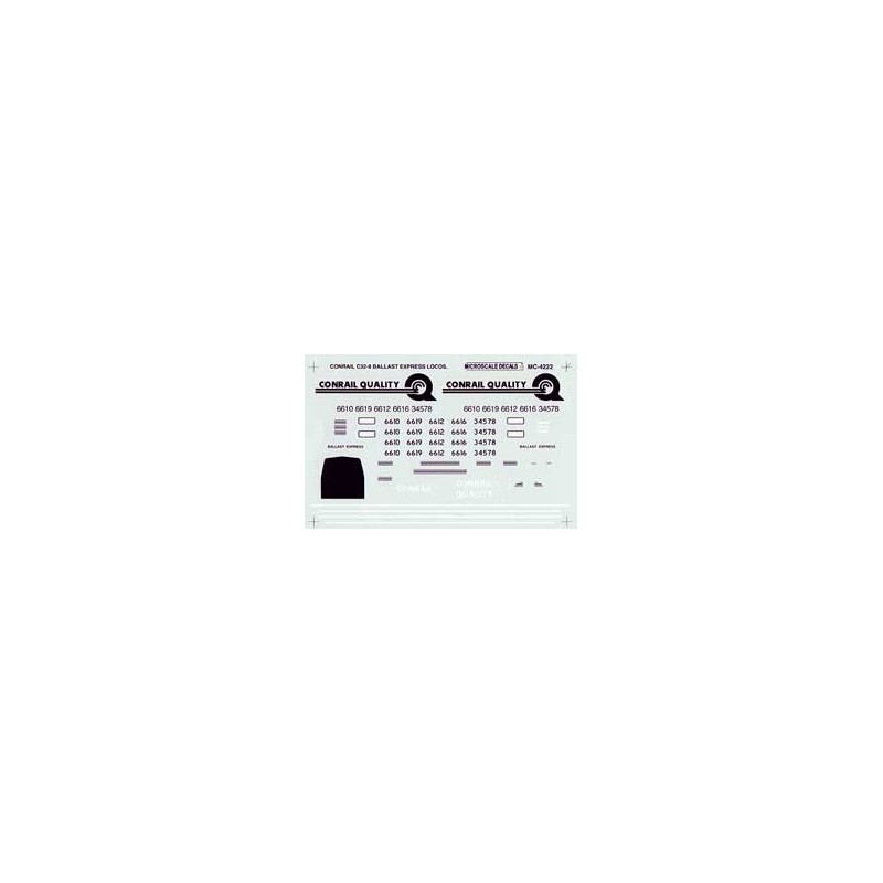 MICROSCALE DECAL MC-4222 - CONRAIL DIESEL LOCOMOTIVES - HO SCALE