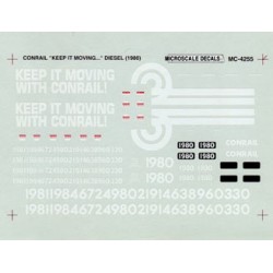 MICROSCALE DECAL MC-4255 - CONRAIL DIESEL LOCOMOTIVES - HO SCALE