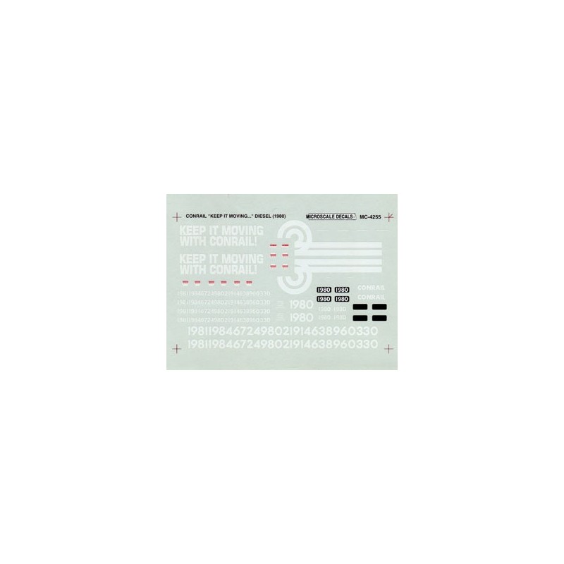 MICROSCALE DECAL MC-4255 - CONRAIL DIESEL LOCOMOTIVES - HO SCALE