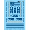 MICROSCALE DECAL 87-497 - CSX DIESEL LOCOMOTIVES - HO SCALE
