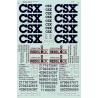 MICROSCALE DECAL 87-536 - CSX DIESEL LOCOMOTIVES - HO SCALE