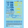 MICROSCALE DECAL 87-640 - CSX CSL UMAX  INTERMODAL CONTAINERS - HO SCALE
