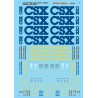 MICROSCALE DECAL 87-915 - CSX DIESEL LOCOMOTIVES - HO SCALE