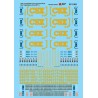 MICROSCALE DECAL 87-1361 - CSX DIESEL LOCOMOTIVES - HO SCALE