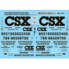 MICROSCALE DECAL MC-4141 - CSX MAINTENANCE OF WAY DIESEL LOCOMOTIVES & CABOOSES - HO SCALE