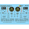 MICROSCALE DECAL MC-4212 - CSX COVERED HOPPERS - HO SCALE