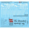 MICROSCALE DECAL 87-82 - DENVER & RIO GRANDE WESTERN 50' BOXCARS - HO SCALE