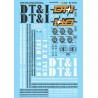 MICROSCALE DECAL 87-1315 - DETROIT TOLEDO & IRONTON DIESEL LOCOMOTIVES - HO SCALE