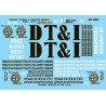 MICROSCALE DECAL MC-4303 - DETROIT TOLEDO & IRONTON DIESEL LOCOMOTIVES - HO SCALE