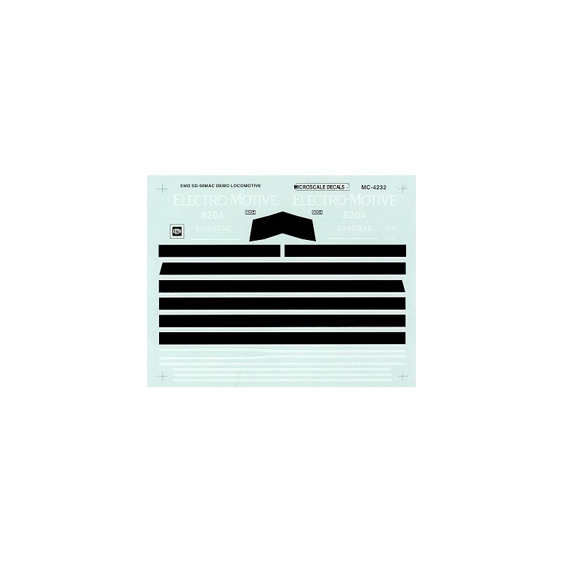 MICROSCALE DECAL MC-4232 - ELECTRO-MOTIVE-DIVISION DIESEL LOCOMOTIVES - HO SCALE