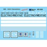 MICROSCALE DECAL MC-4326 - ELECTRO-MOTIVE-DIVISION DIESEL LOCOMOTIVES - HO SCALE