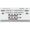 MICROSCALE DECAL MC-4046NOS - EUREKA SOUTHERN DIESEL LOCOMOTIVE - HO SCALE