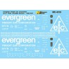 MICROSCALE DECAL MC-4310 - EVERGREEN FREIGHT CAR CORP 50' INSULATED BOXCAR - HO SCALE