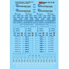 MICROSCALE DECAL 87-1178 - FLORIDA EAST COAST 53' STACK CARS - HO SCALE